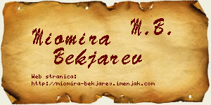 Miomira Bekjarev vizit kartica